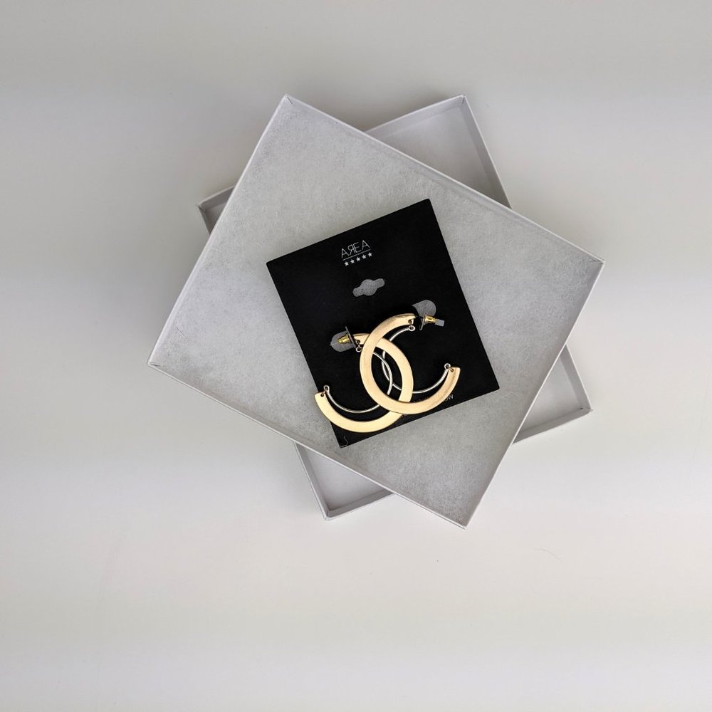 AREA STARS Crescent Hoop Earrings